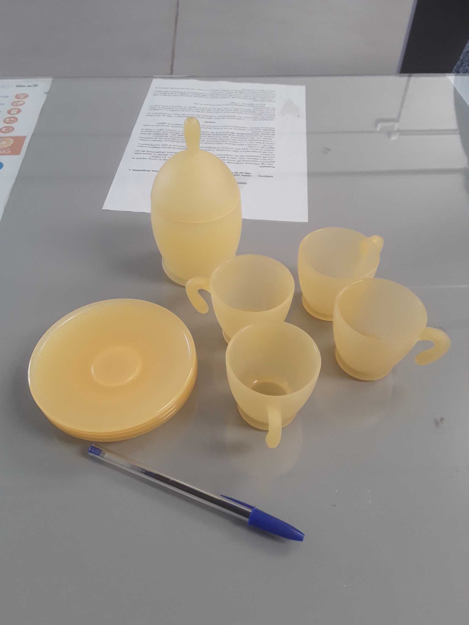Set da caffè in plastica